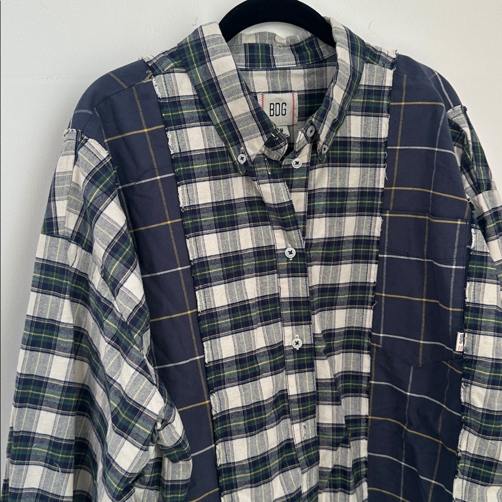 BDG Urban Outfitters Spliced Dad Button-Down Shirt - Picture 4 of 6